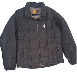 Browning For Her Quilted Puffer Jacket Black M/M Full Zip Outdoor Casual